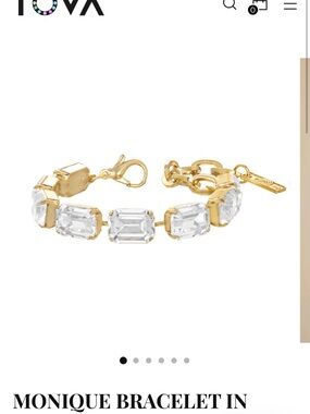Monique Gold Bracelet with Clear Stones -